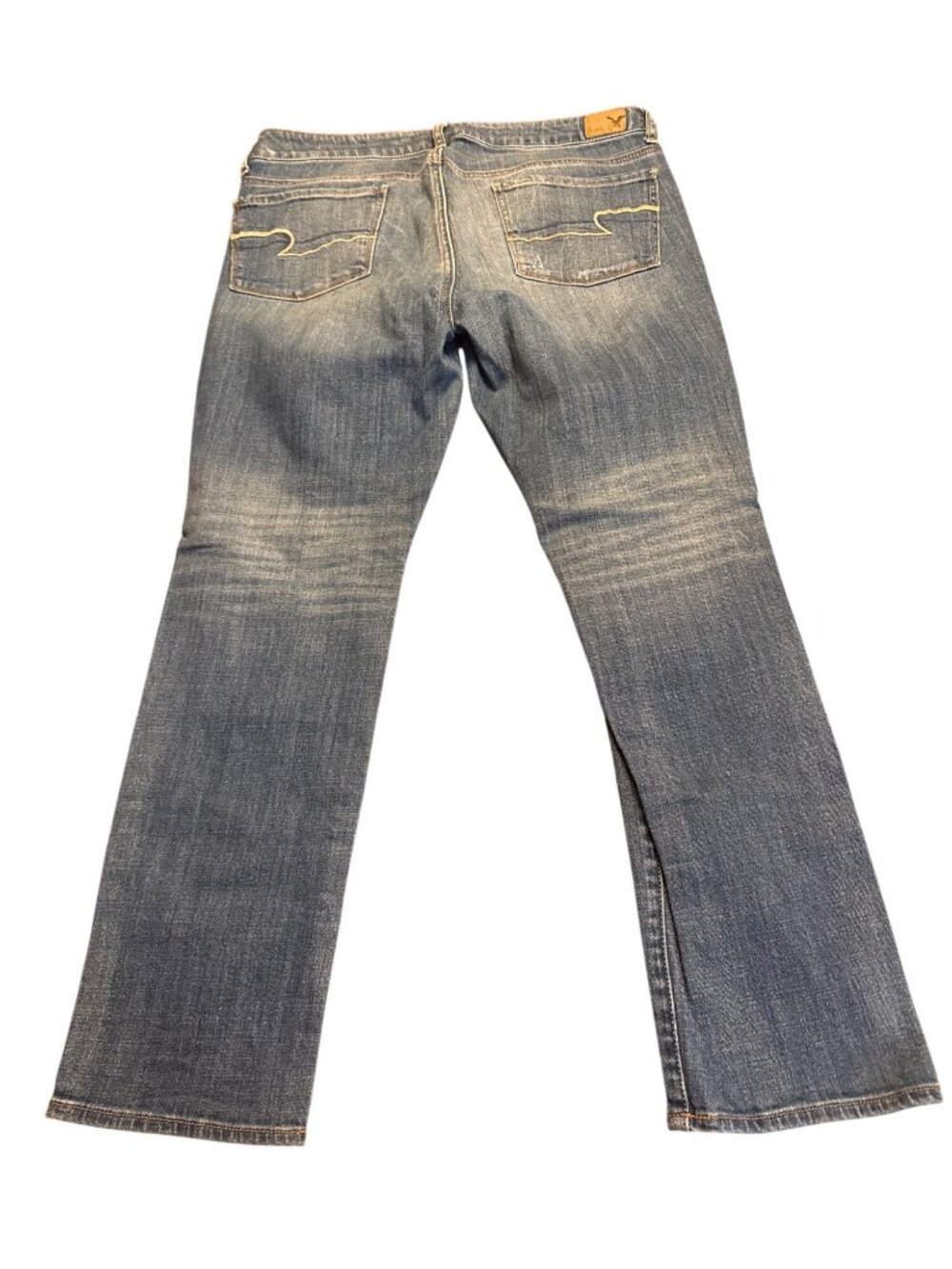 American Eagle Womens Skinny Stretch Jeans Size 12 Distressed Medium Wash Casual - Picture 6 of 7